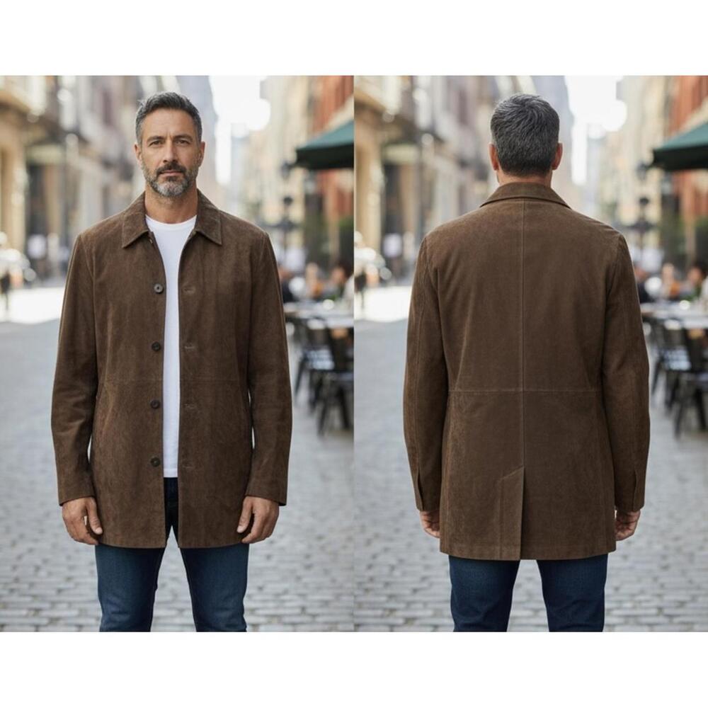Field Gear Genuine‎ Suede Trench Coat – Villain-Era Energy | Dark Academia